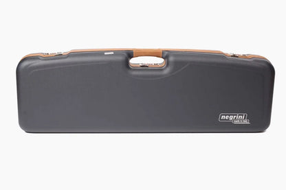 NEGRINI ACCESSORIES | NEGRINI CASE | 1622 SPORTING & FULL TUBE SET | 1 O&U / 1 HIGH RIB BARREL UP TO 32" | NAVY / TOBACCO LEATHER / NAVY