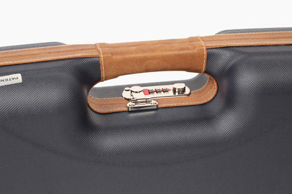 NEGRINI ACCESSORIES | NEGRINI CASE | 1622 SPORTING & FULL TUBE SET | 1 O&U / 1 HIGH RIB BARREL UP TO 32" | NAVY / TOBACCO LEATHER / NAVY