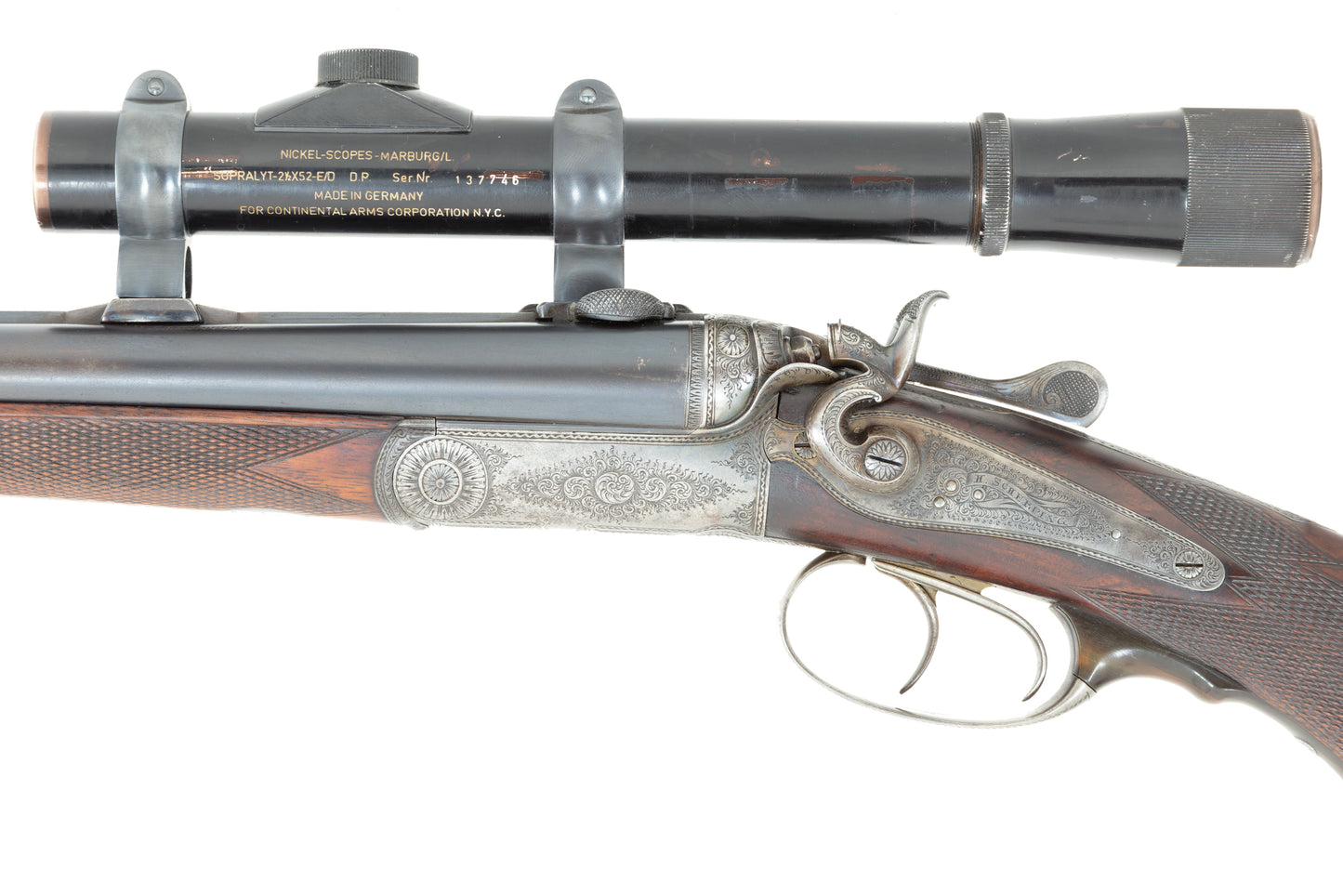 Pre-Owned Heinrich Scherping-Hannover Custom Double Rifle | 10.75x65R 26.5" | SN#: 2066