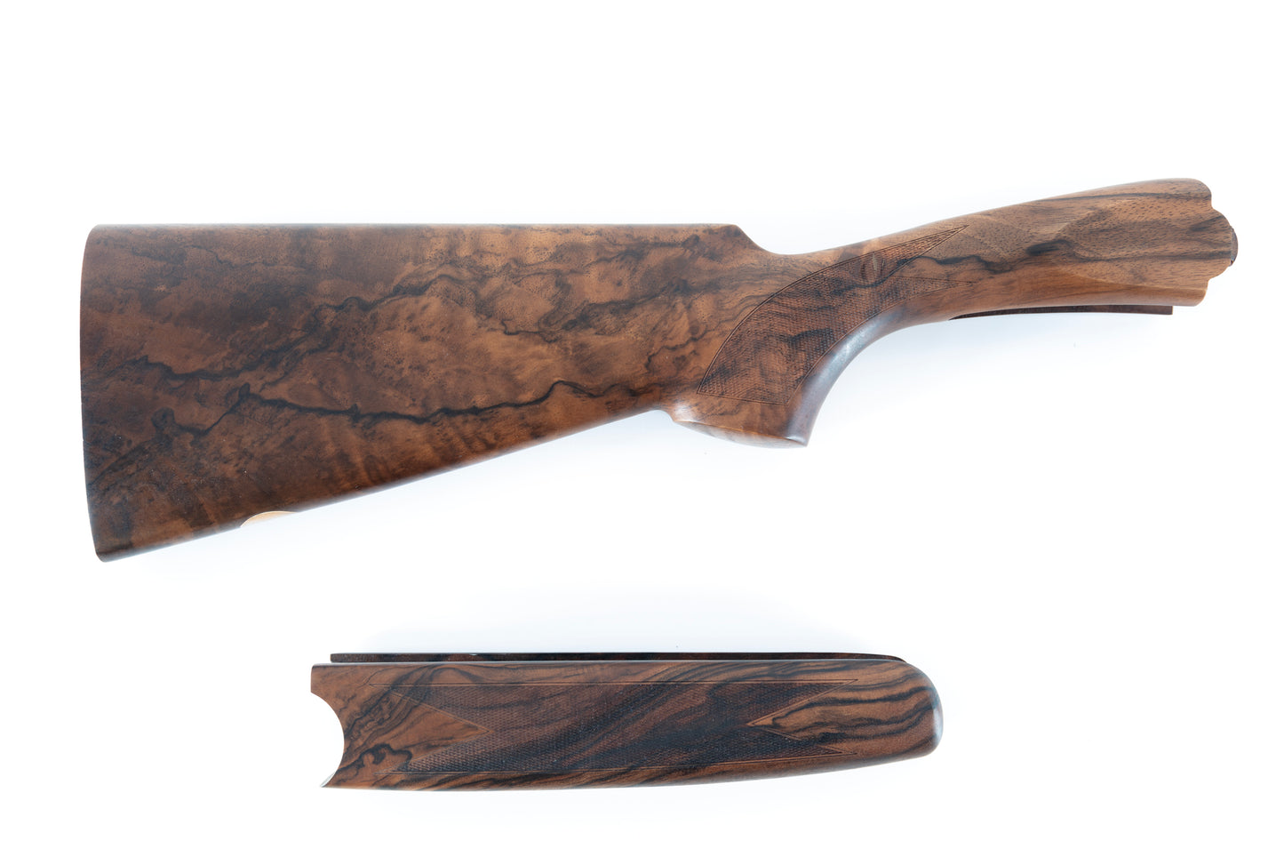 SOLD - Beretta 686/687 20GA Left Hand Field Wood Set | 1 3/8" x 2 1/8" | SN#: 24B-0431