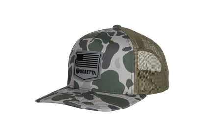 BERETTA APPAREL | PM TRUCKER HAT | GREEN DUCK CAMO