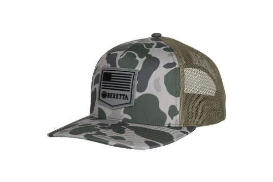 BERETTA APPAREL | PM TRUCKER HAT | GREEN DUCK CAMO